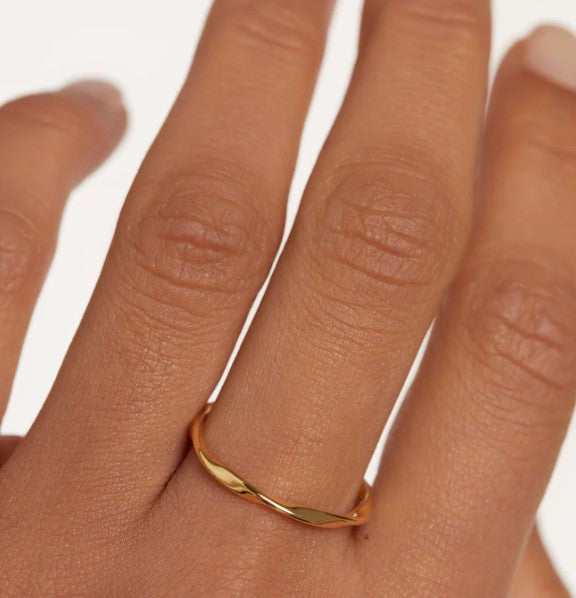 SPIRAL GOLD/SILVER RING